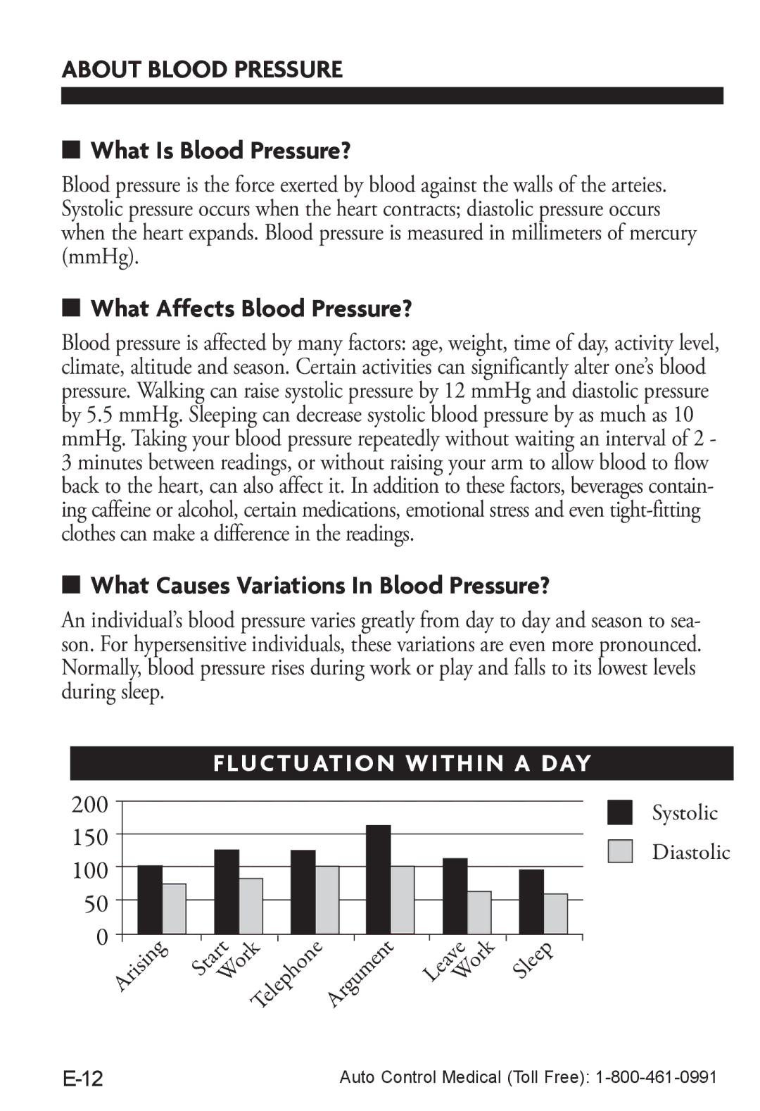 LifeSource UA-787W manual About Blood Pressure, What Is Blood Pressure?, What Affects Blood Pressure? 