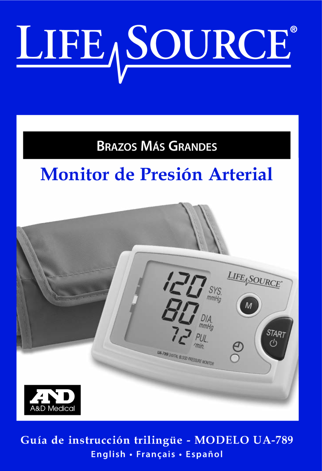 LifeSource UA-789 manual Monitor de Presión Arterial 