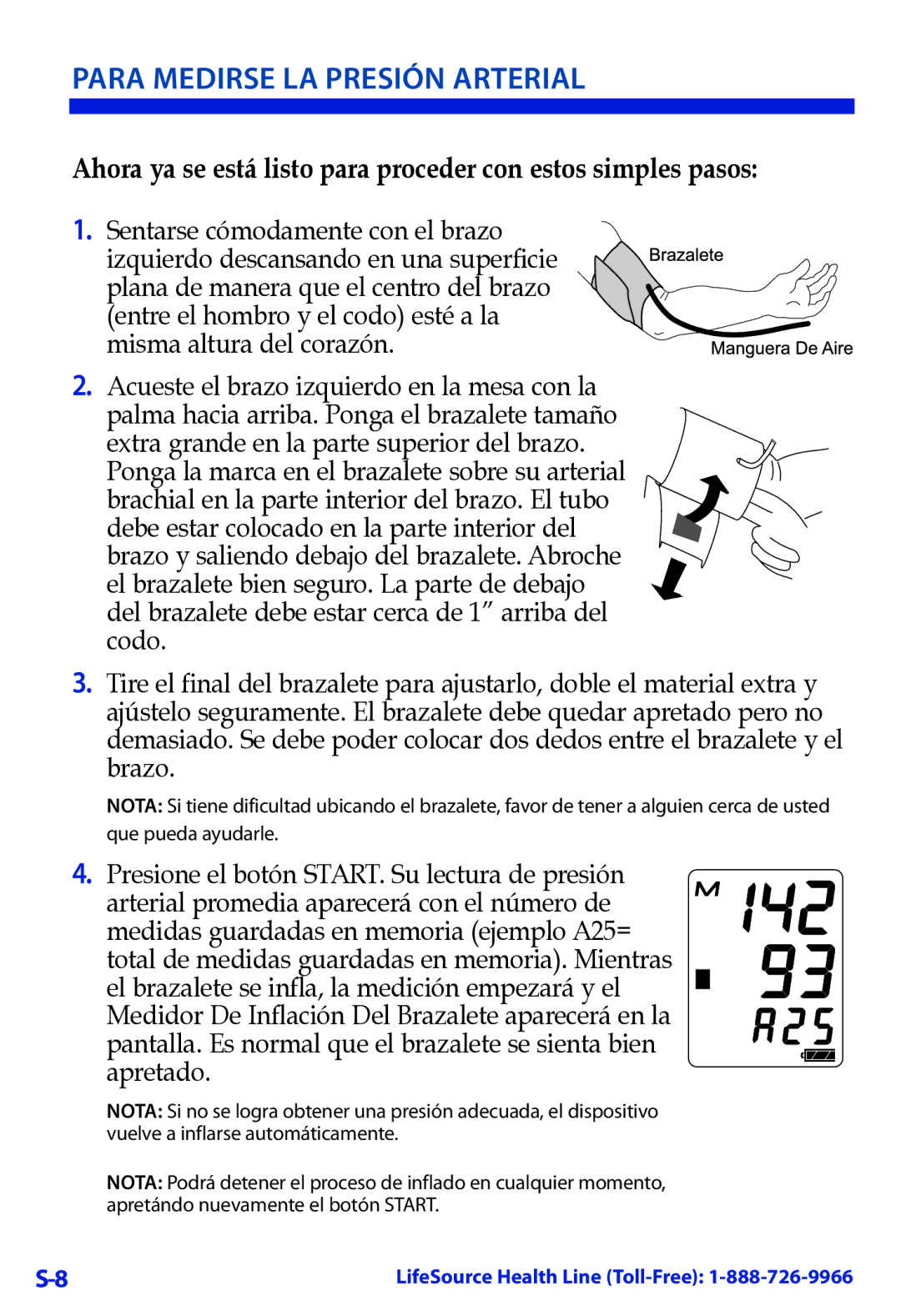 LifeSource UA-789 manual Ahora ya se está listo para proceder con estos simples pasos 