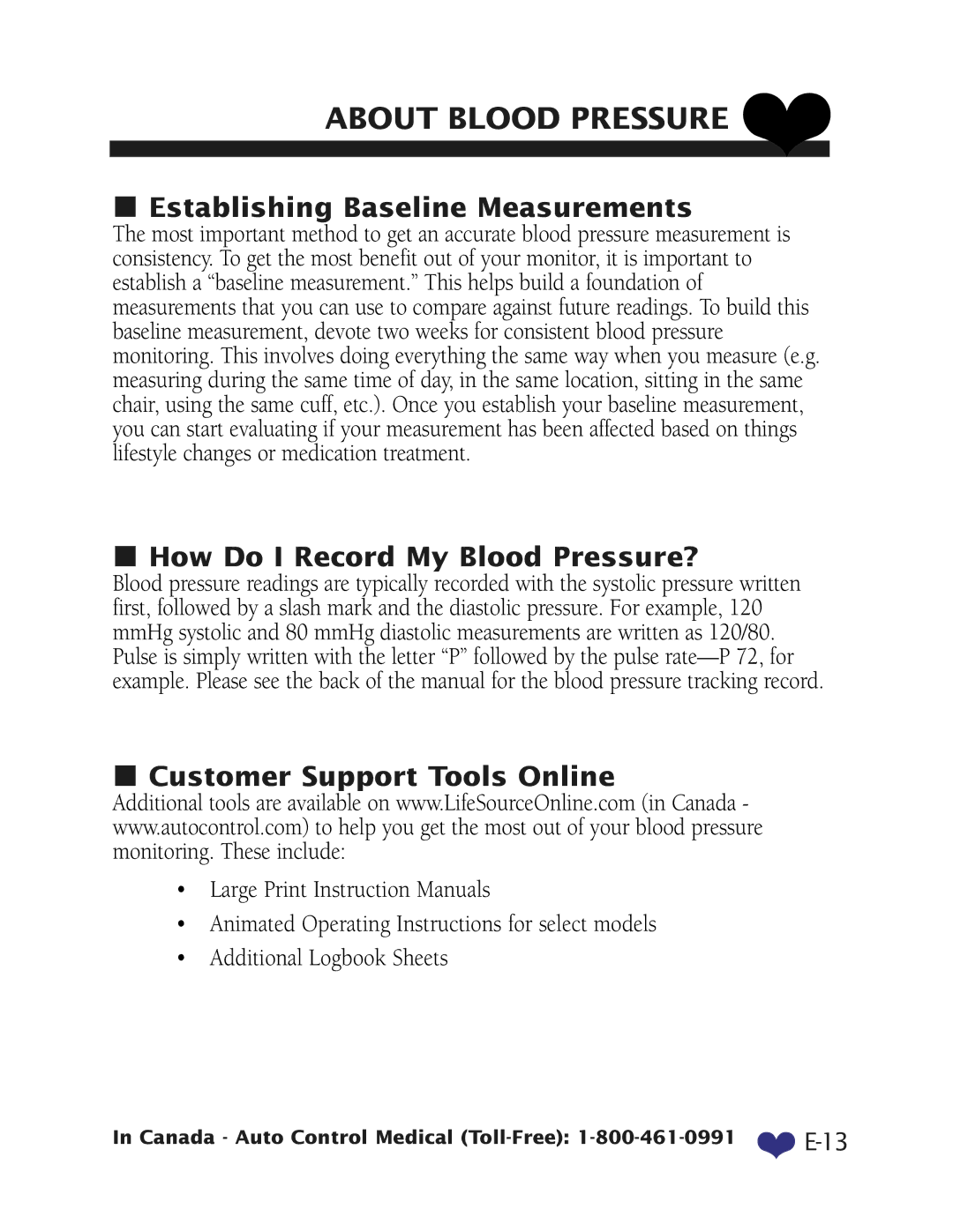 LifeSource UB-328 Establishing Baseline Measurements, How Do I Record My Blood Pressure?, Customer Support Tools Online 