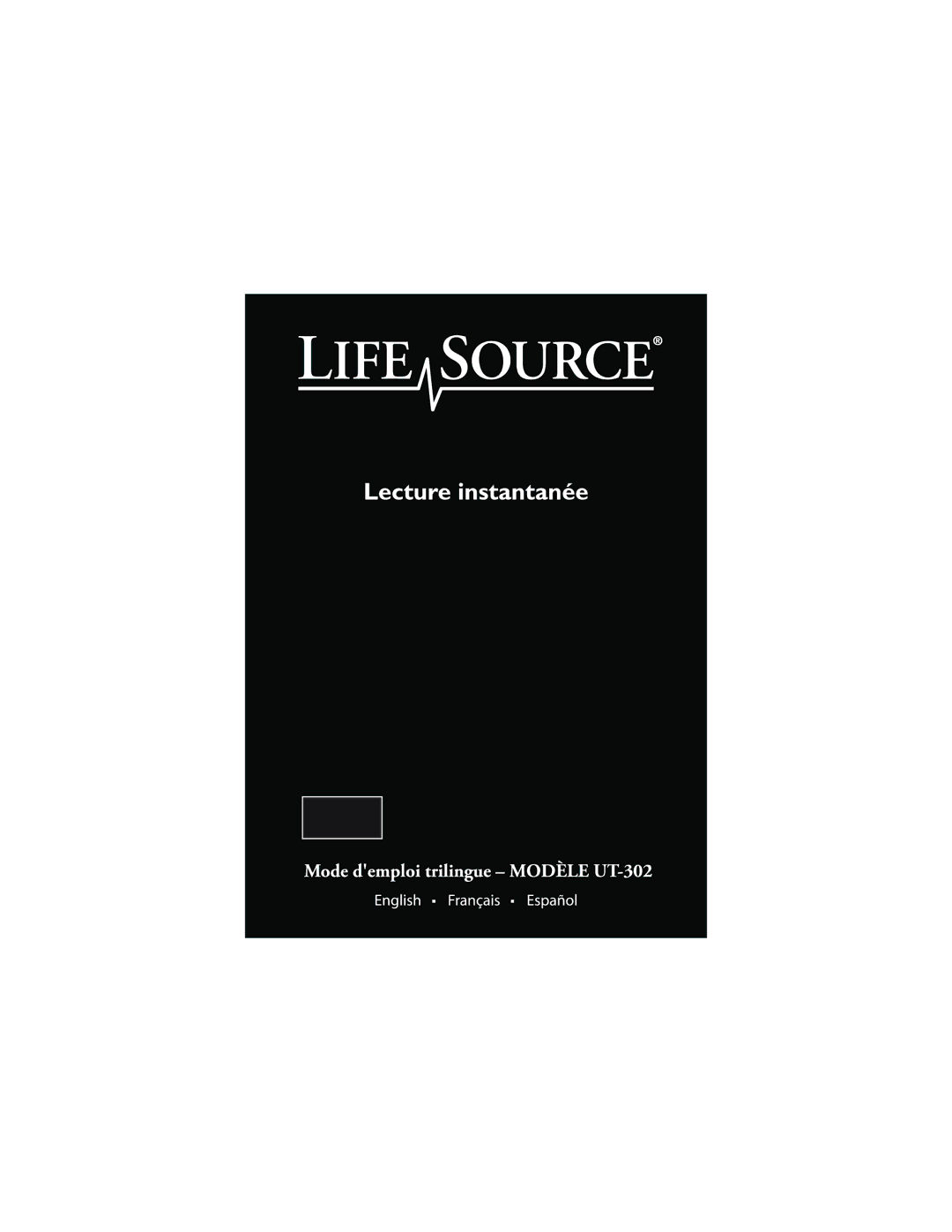 LifeSource UT-302 manual 