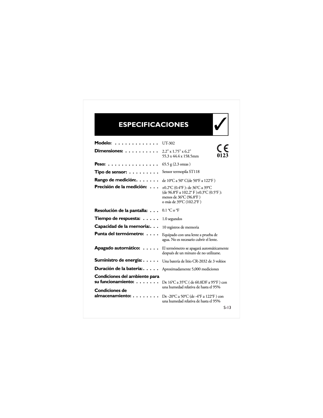 LifeSource UT-302 manual 