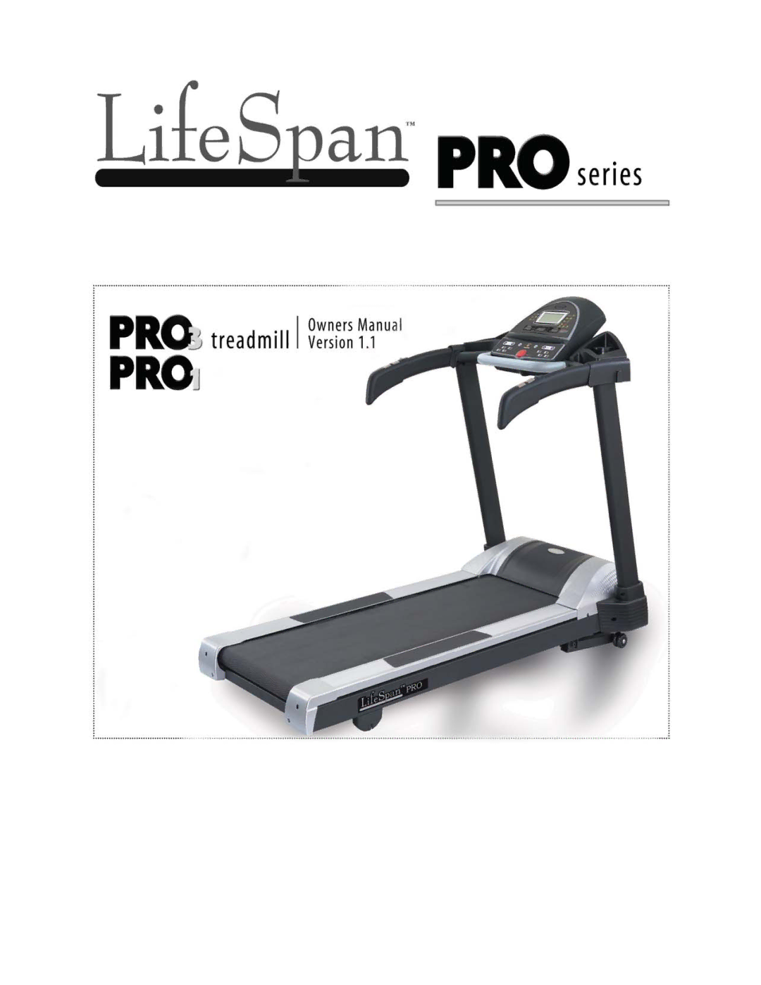 LifeSpan PRO1 manual 