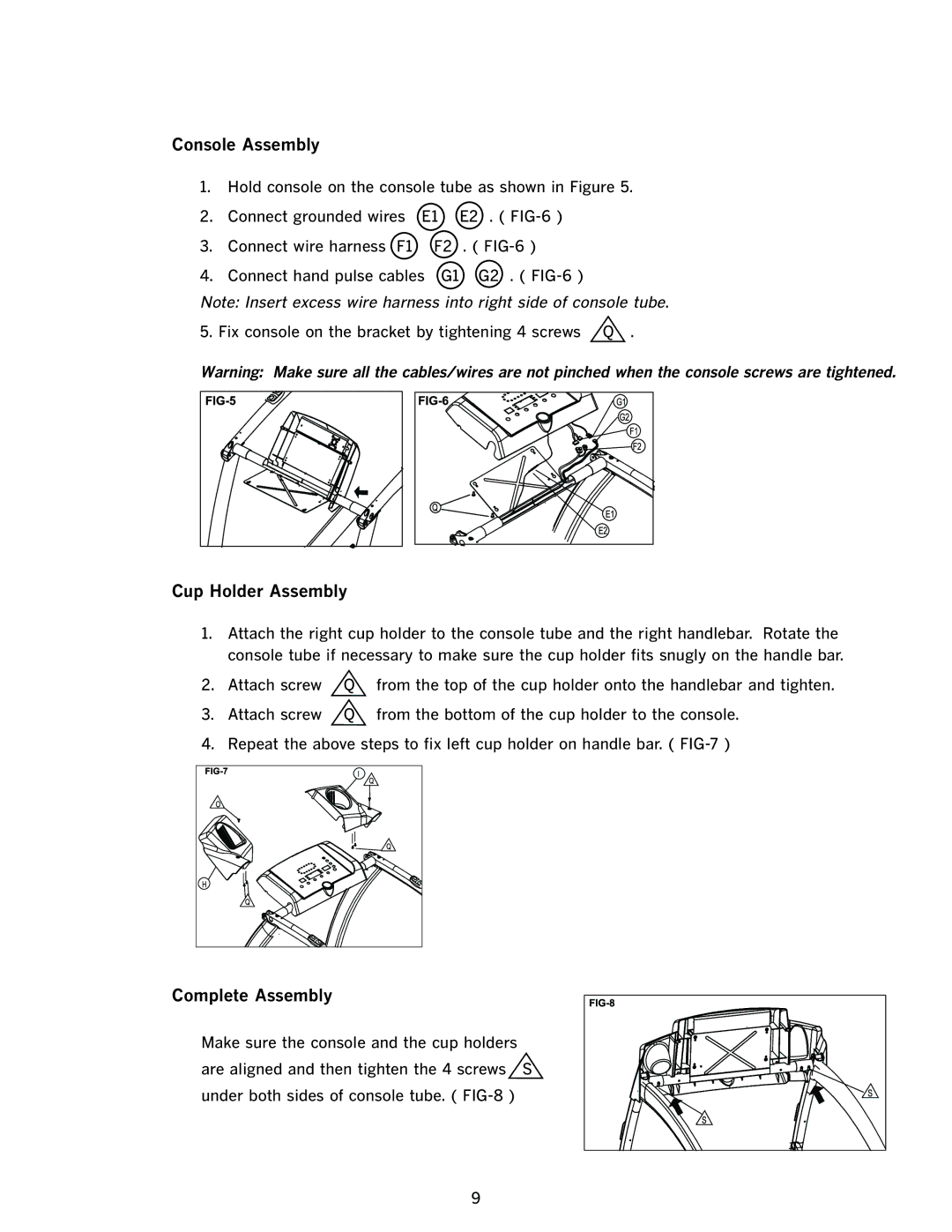 LifeSpan TR-100SL manual Console Assembly, Cup Holder Assembly, Complete Assembly 