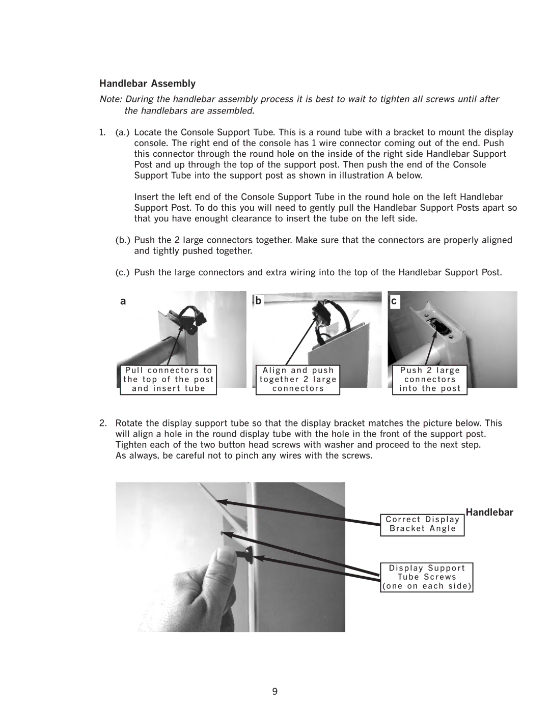 LifeSpan TR1550-SL manual Handlebar Assembly 