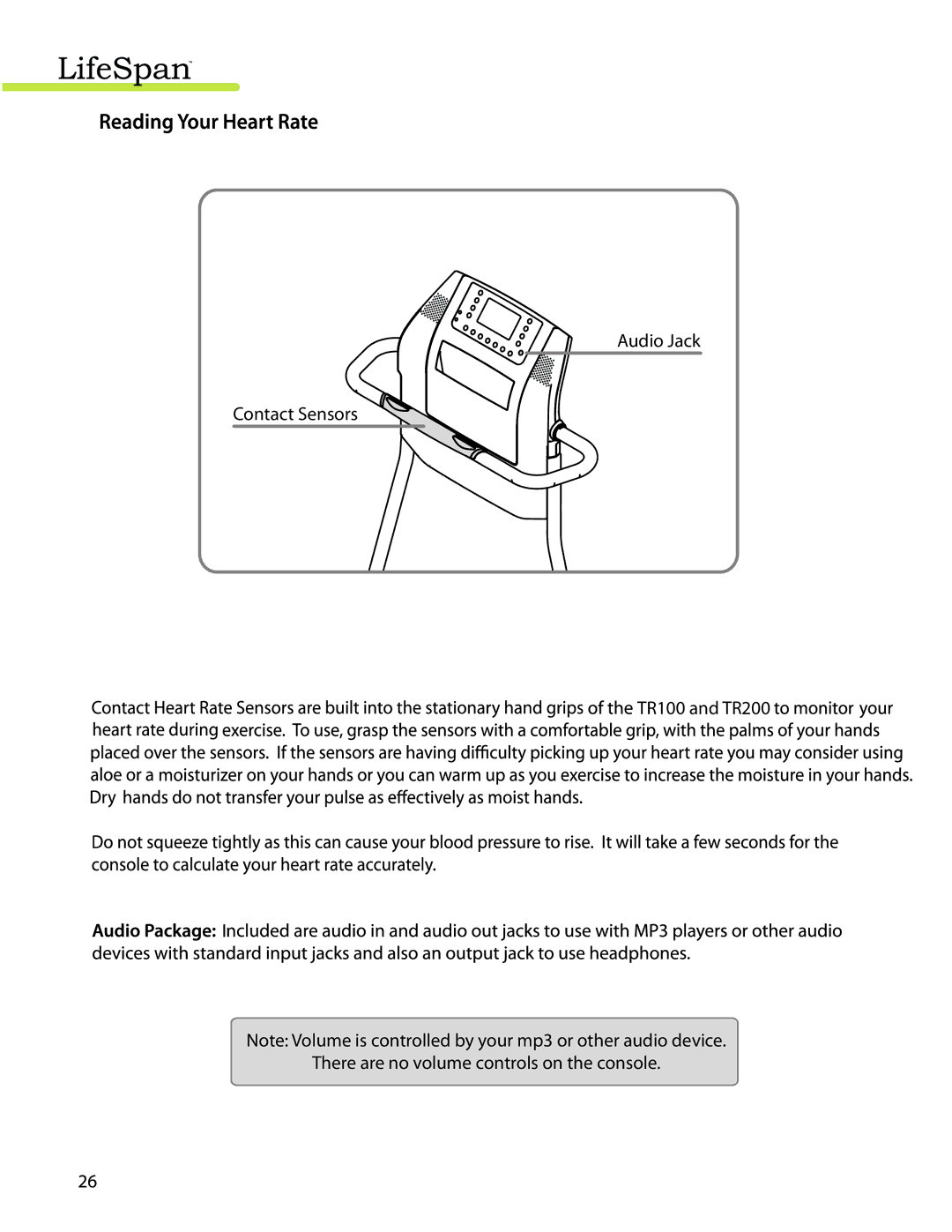 LifeSpan TR200 manual 