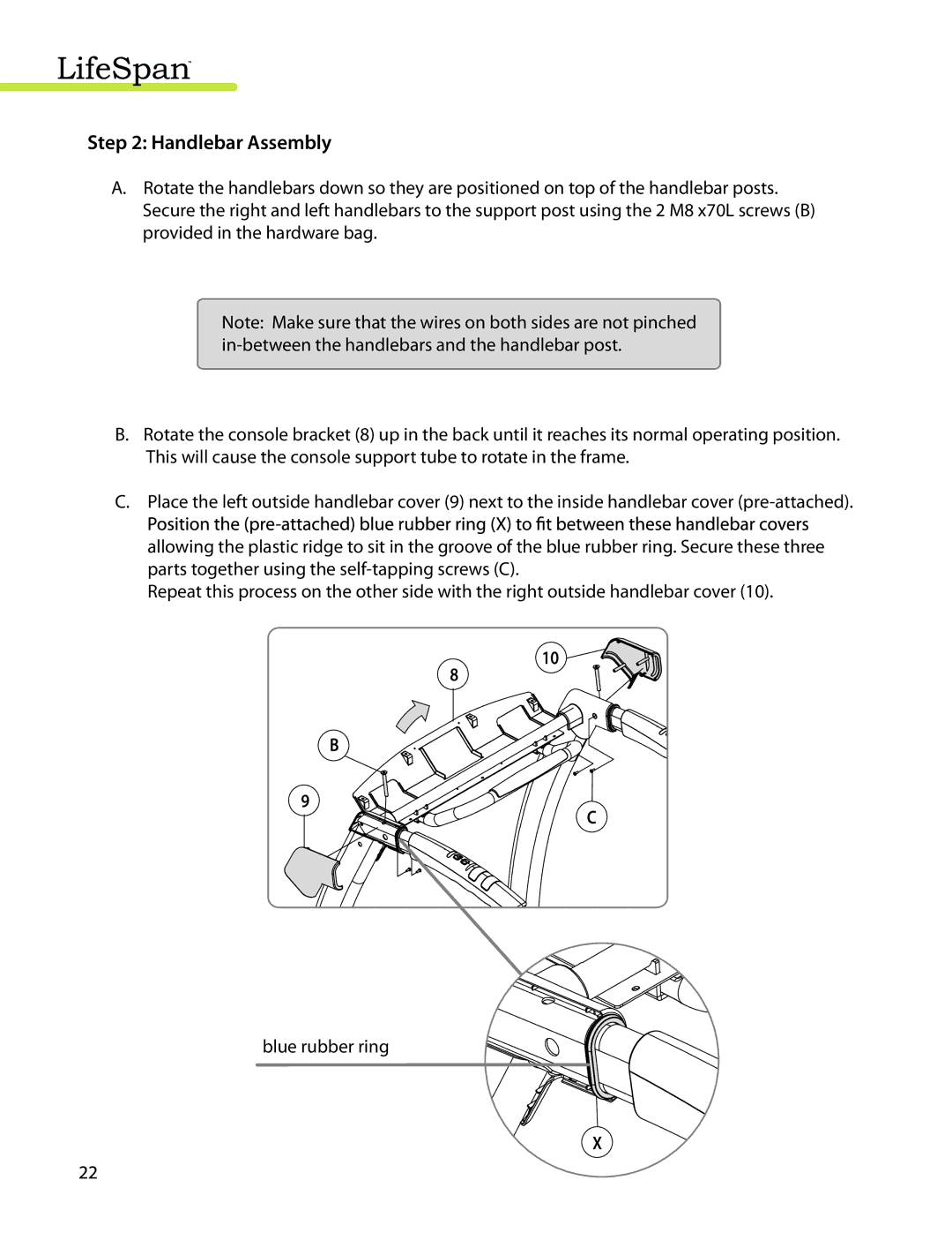 LifeSpan TR3000i, TR4000I manual Handlebar Assembly 