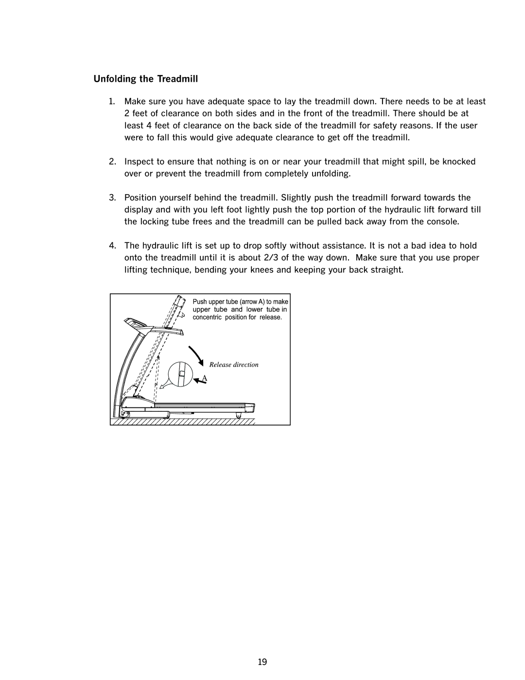 LifeSpan TR1000-TV, TR500 manual Unfolding the Treadmill 