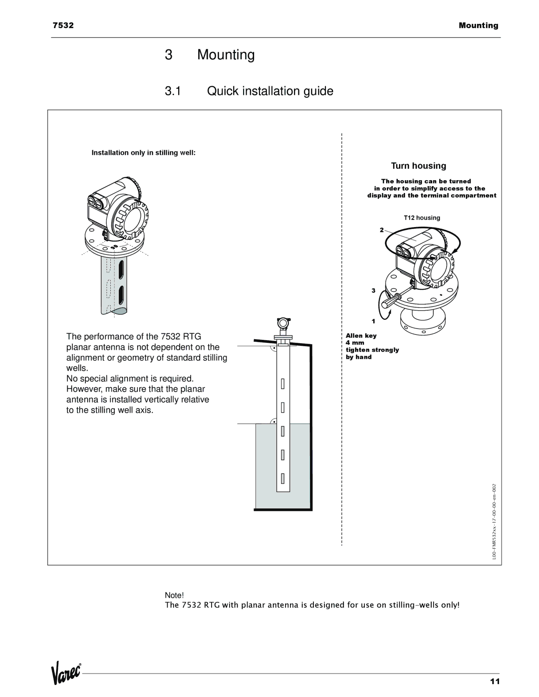 Lightning Audio 7532 manual Mounting, Quick installation guide 