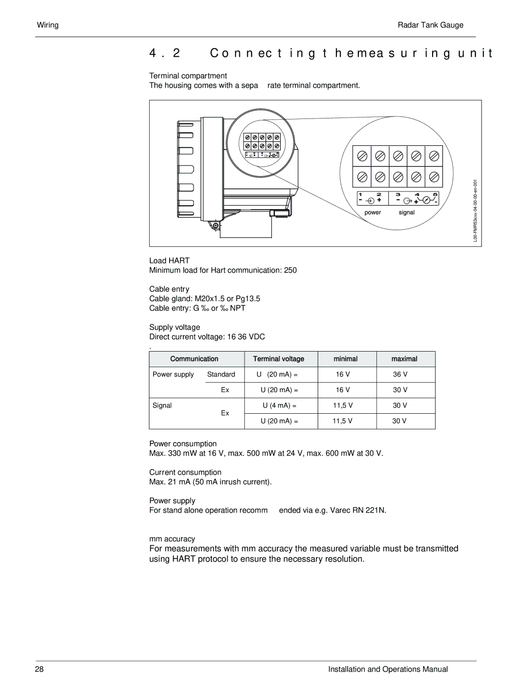 Lightning Audio 7532 manual Connecting the measuring unit 