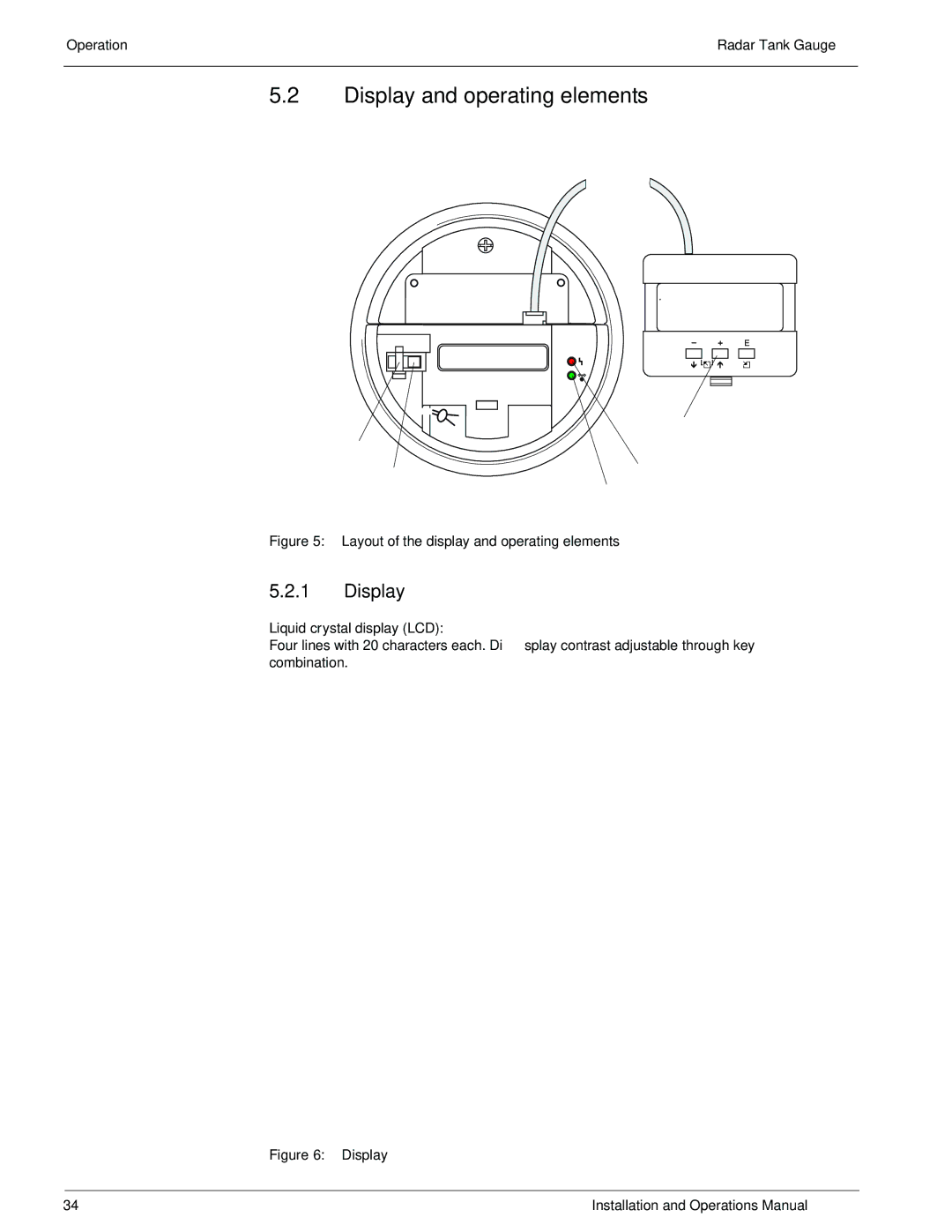 Lightning Audio 7532 manual Display and operating elements, Liquid crystal display LCD 