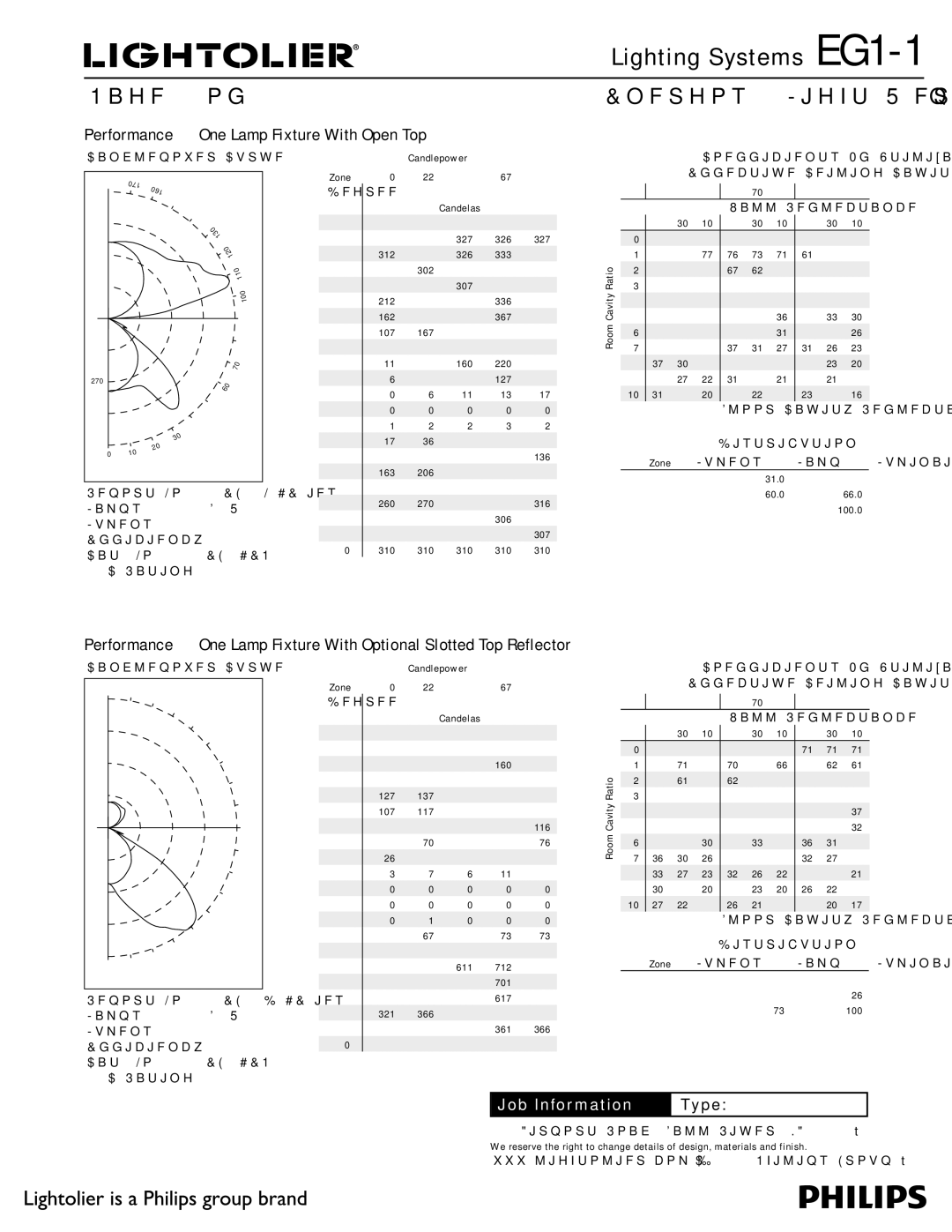 Lightolier EG1-1 specifications Performance One Lamp Fixture With Open Top, $Boemfqpxfs$Vswf 