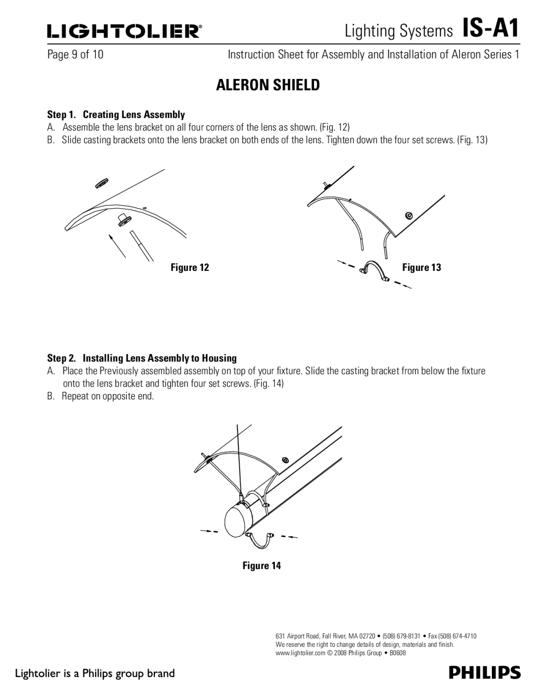 Lightolier IS-A1 manual 1BHFPG, Creating Lens Assembly, Installing Lens Assembly to Housing, Repeat on opposite end 