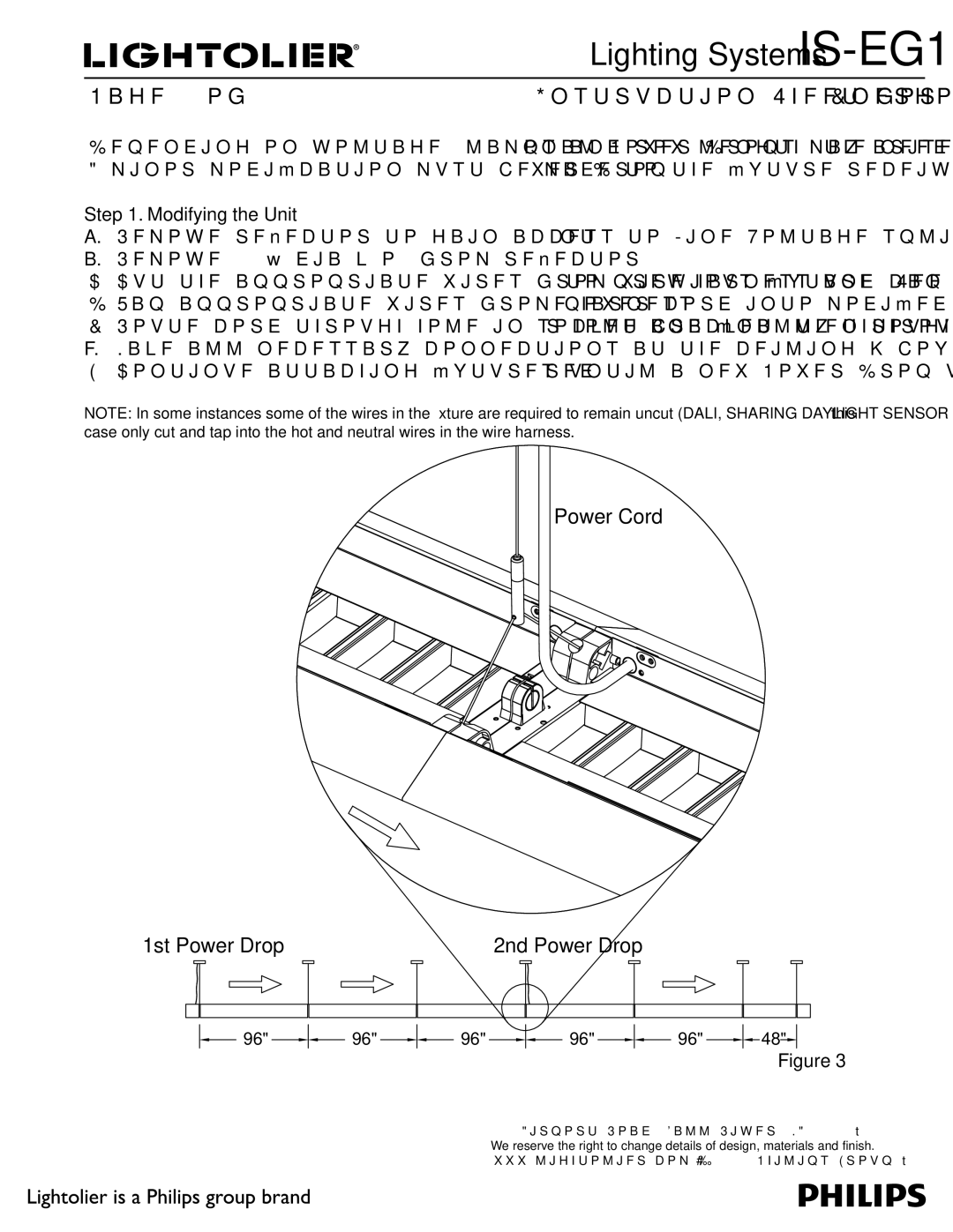 Lightolier IS-EG1 manual 1BHFPG, Modifying the Unit 