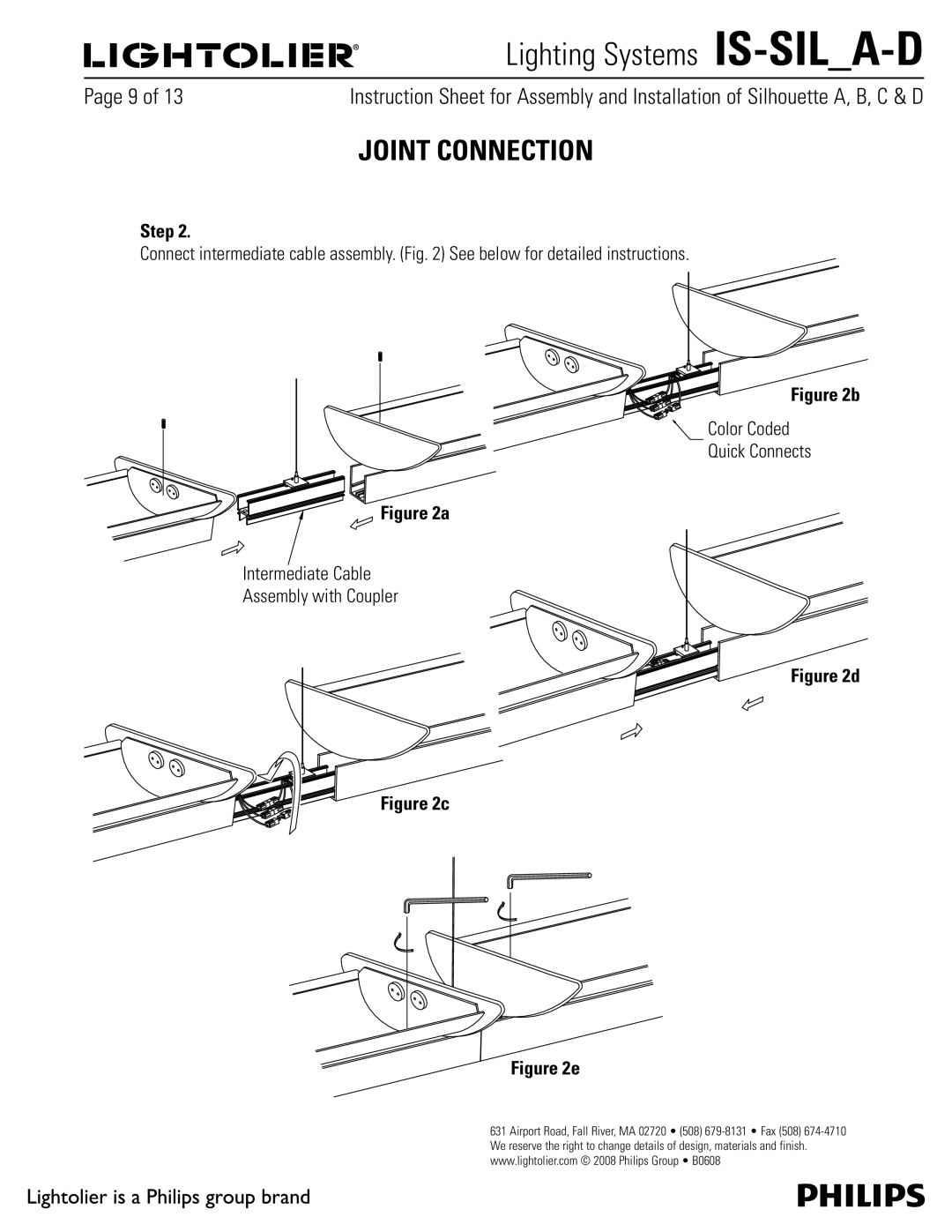 Lightolier IS-SIL_A-D manual Joint Connection 