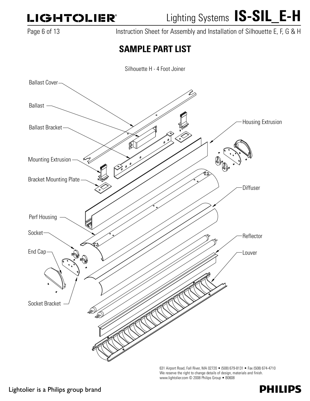 Lightolier IS-SIL_E-H manual 1BHFPG 