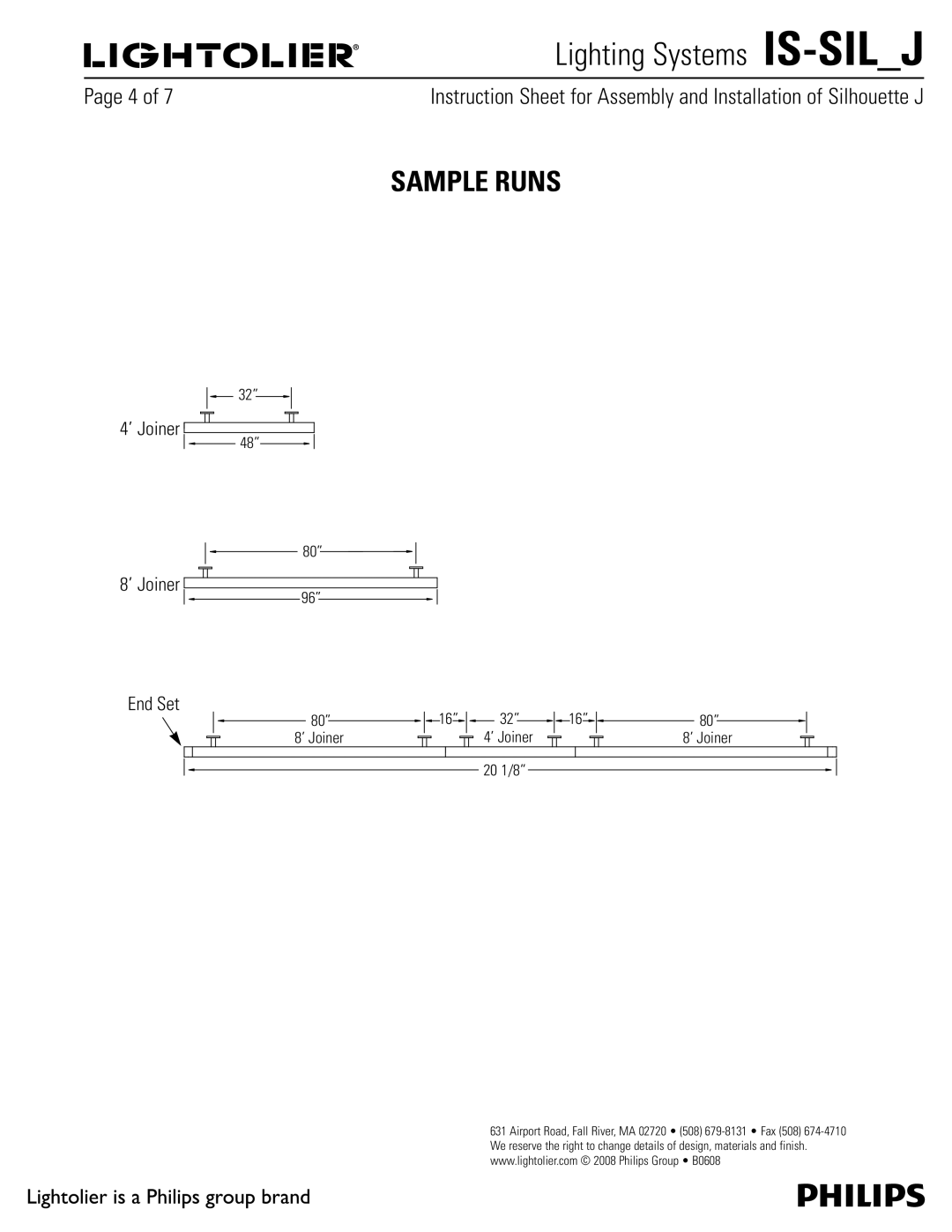 Lightolier IS-SIL_J manual Sample Runs, 1BHFPG 