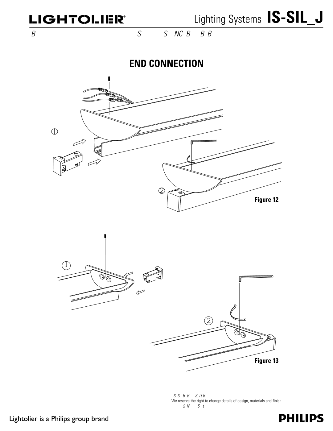 Lightolier IS-SIL_J manual END Connection, 1BHFPG 