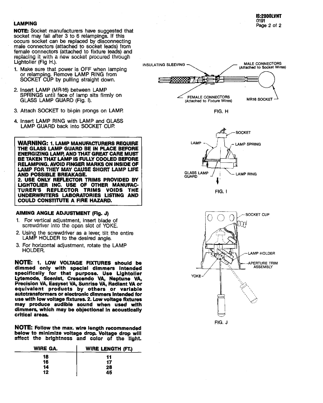 Lightolier IS:2000LVNT instruction sheet Cf5-’-s0cK, Lytemode Scenlst, Crescendo VA, Neptune VA, ~.y,? 