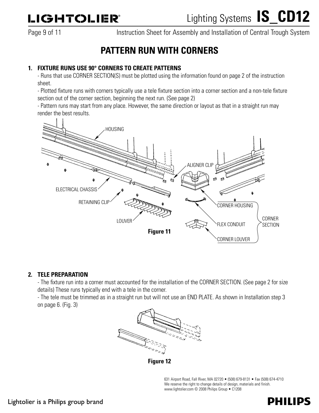 Lightolier IS_CD12 Pattern RUN with Corners, Fixture Runs USE 90 Corners to Create Patterns, SfoefsUifCftuSftvmut 