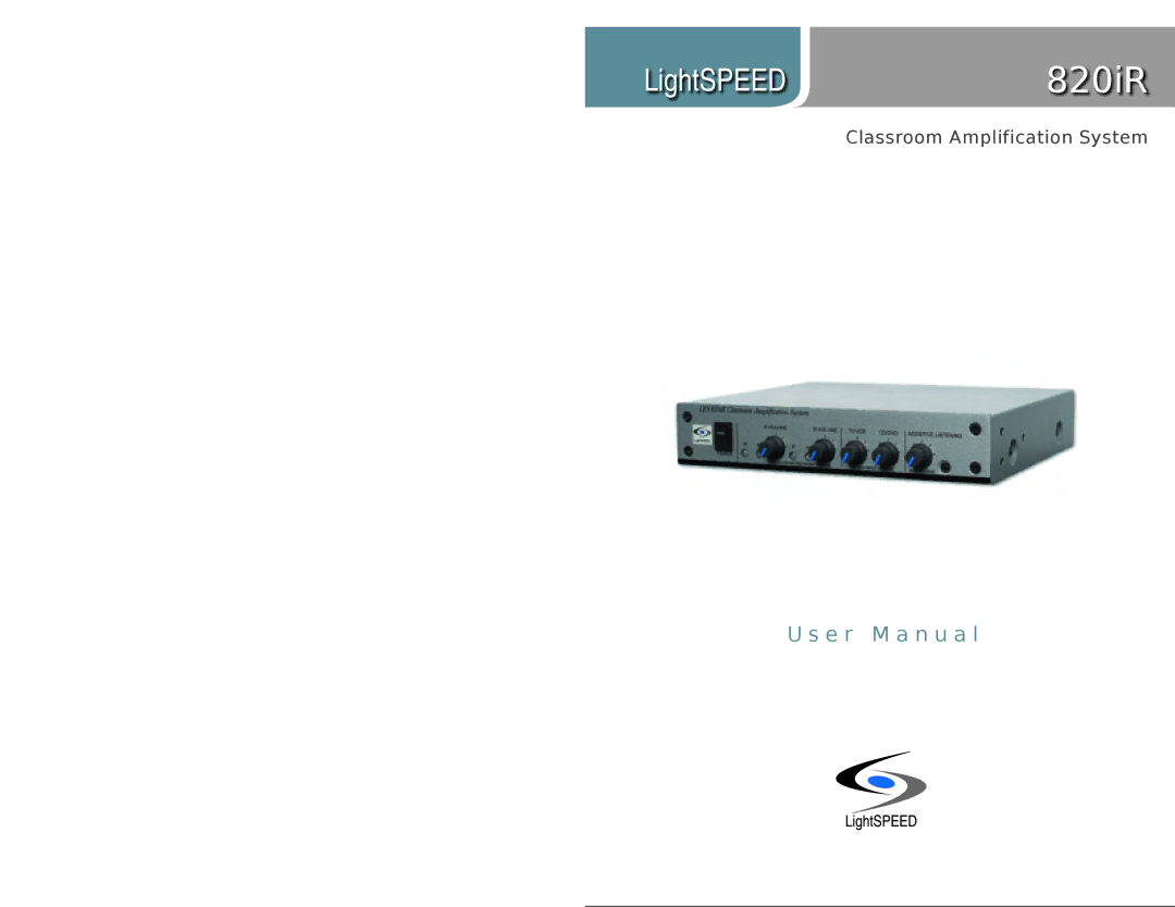 LightSpeed Technologies user manual LightSPEED820iR 