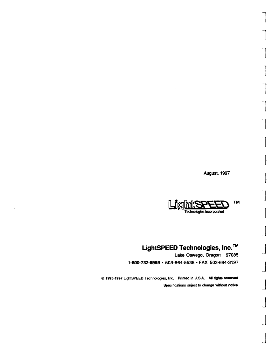 LightSpeed Technologies LES 400 Series manual 