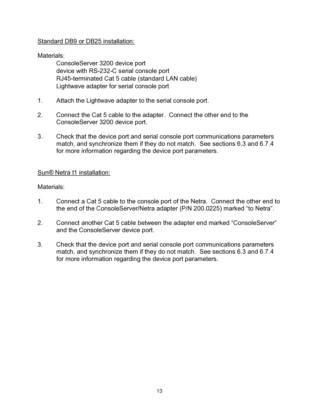 Lightwave Communications 3200 user manual 