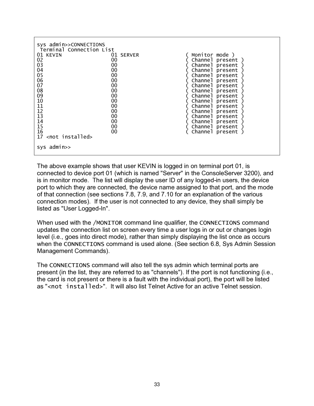 Lightwave Communications 3200 user manual Kevin Server 