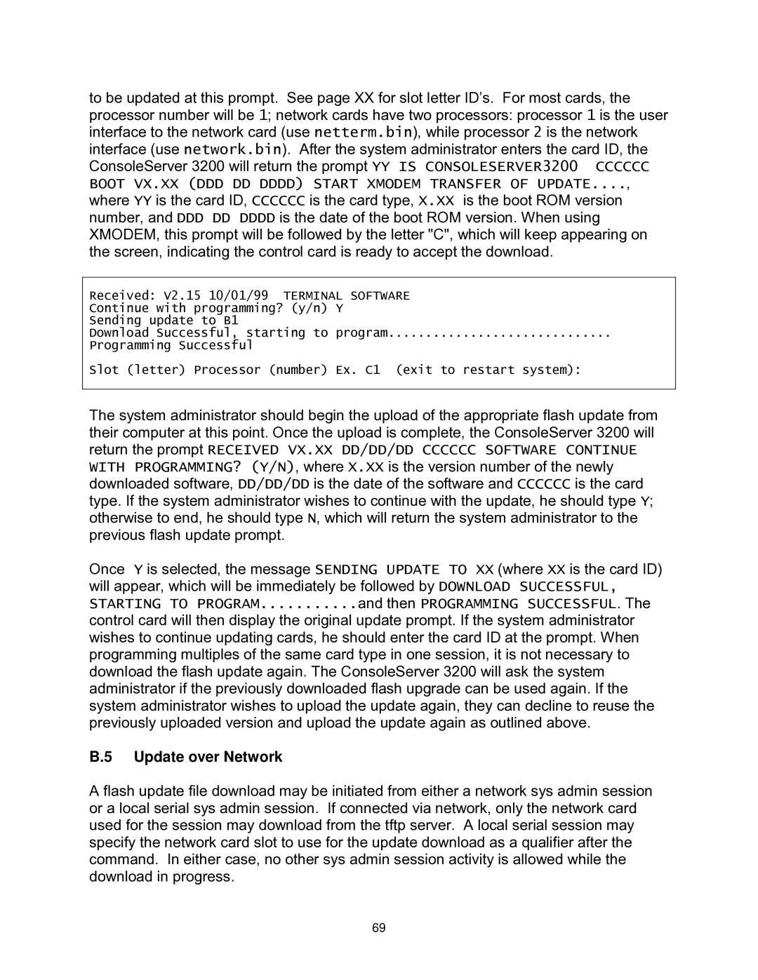 Lightwave Communications 3200 user manual Update over Network 