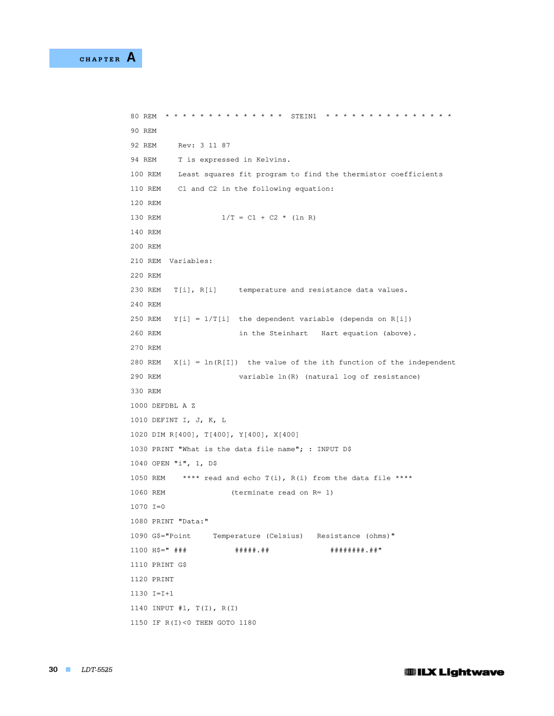 Lightwave Communications LDT-5525 manual Rem 