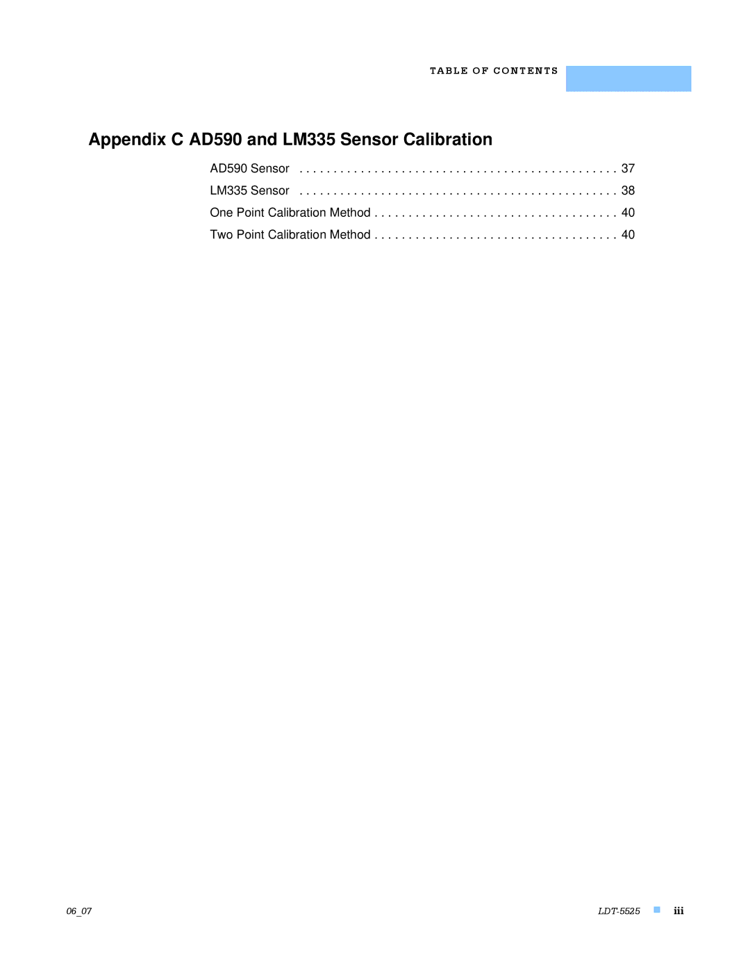 Lightwave Communications LDT-5525 manual Appendix C AD590 and LM335 Sensor Calibration 