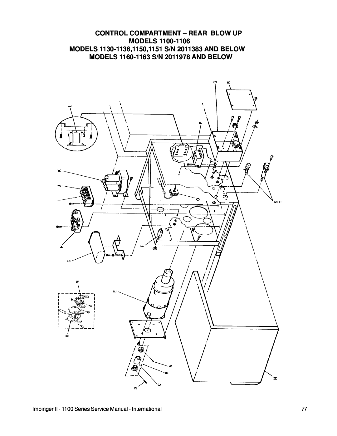 Lincoln 1100 Series service manual Control Compartment - Rear Blow Up Models 