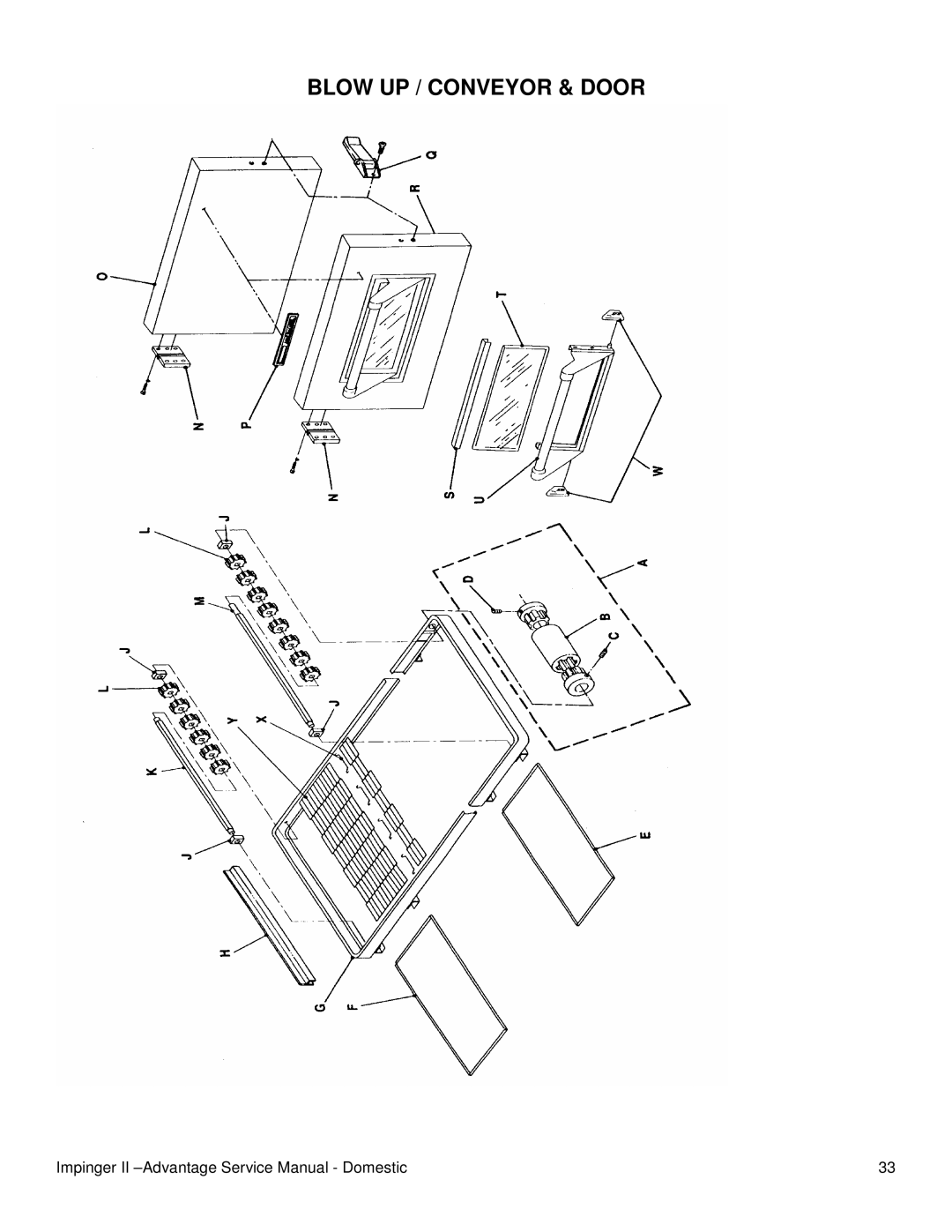 Lincoln 1117-000-A, 1100ADVSVC service manual Blow UP / Conveyor & Door 