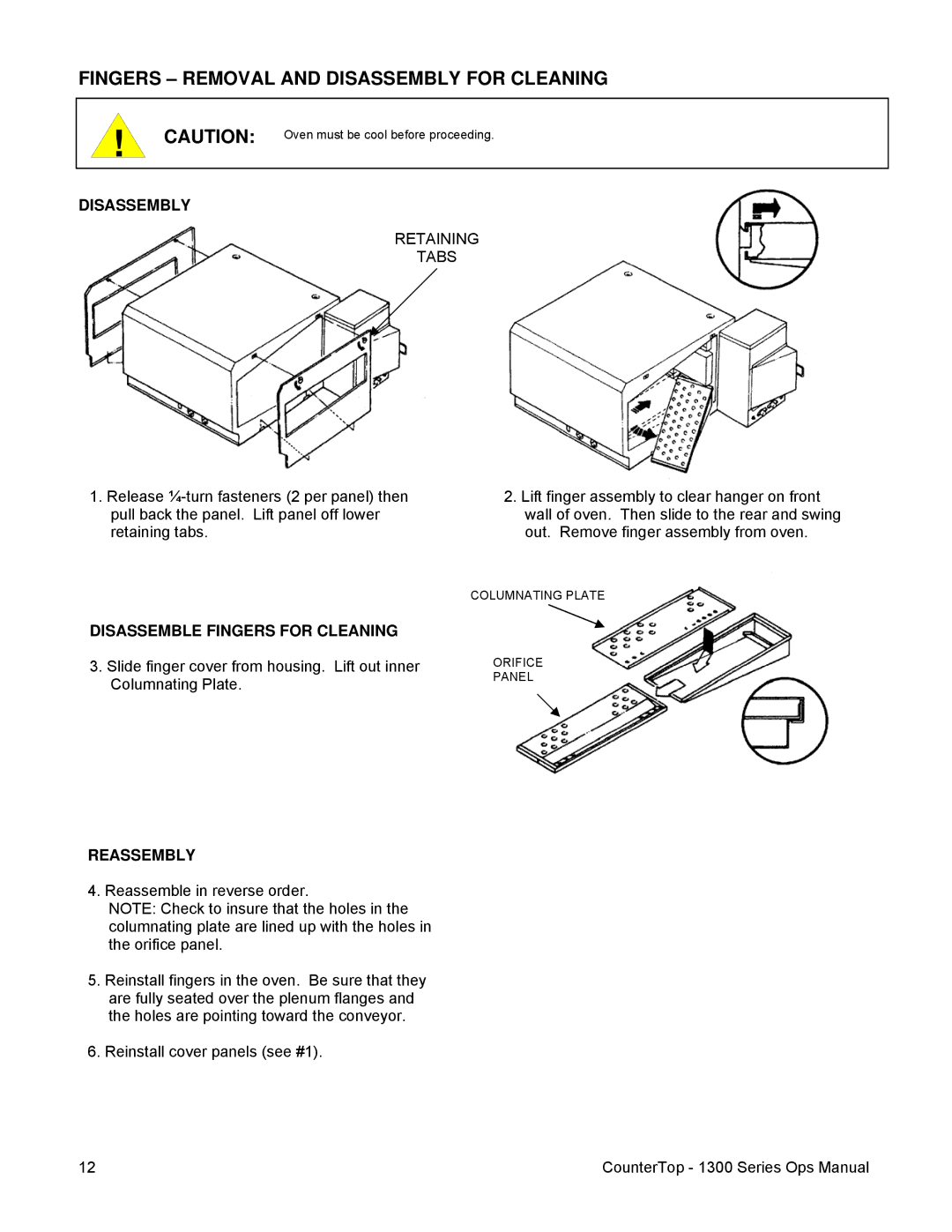 Lincoln 1300 Fingers Removal and Disassembly for Cleaning, Retaining Tabs, Disassemble Fingers for Cleaning, Reassembly 