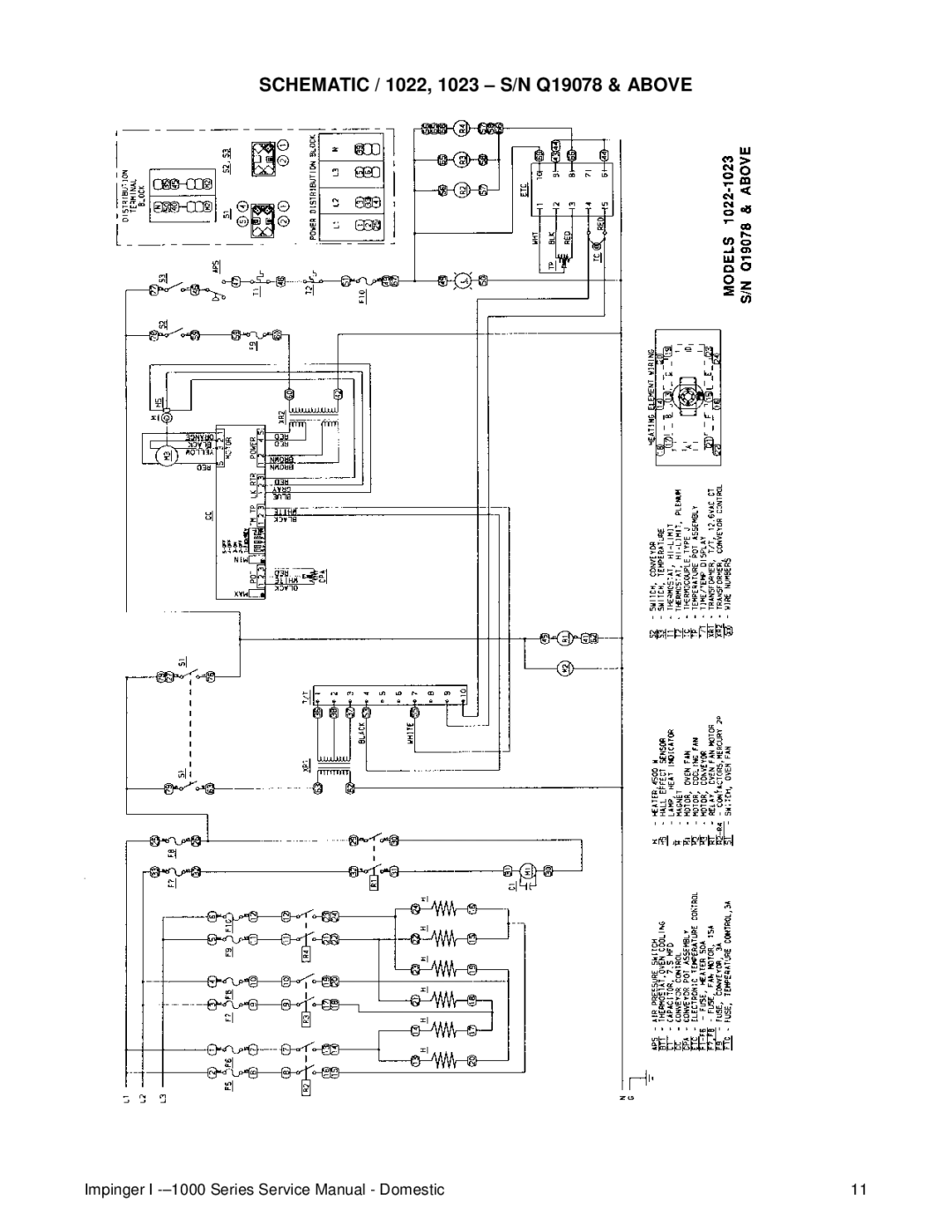 Lincoln 1000, 1400, 1200 service manual Schematic / 1022, 1023 S/N Q19078 & Above 