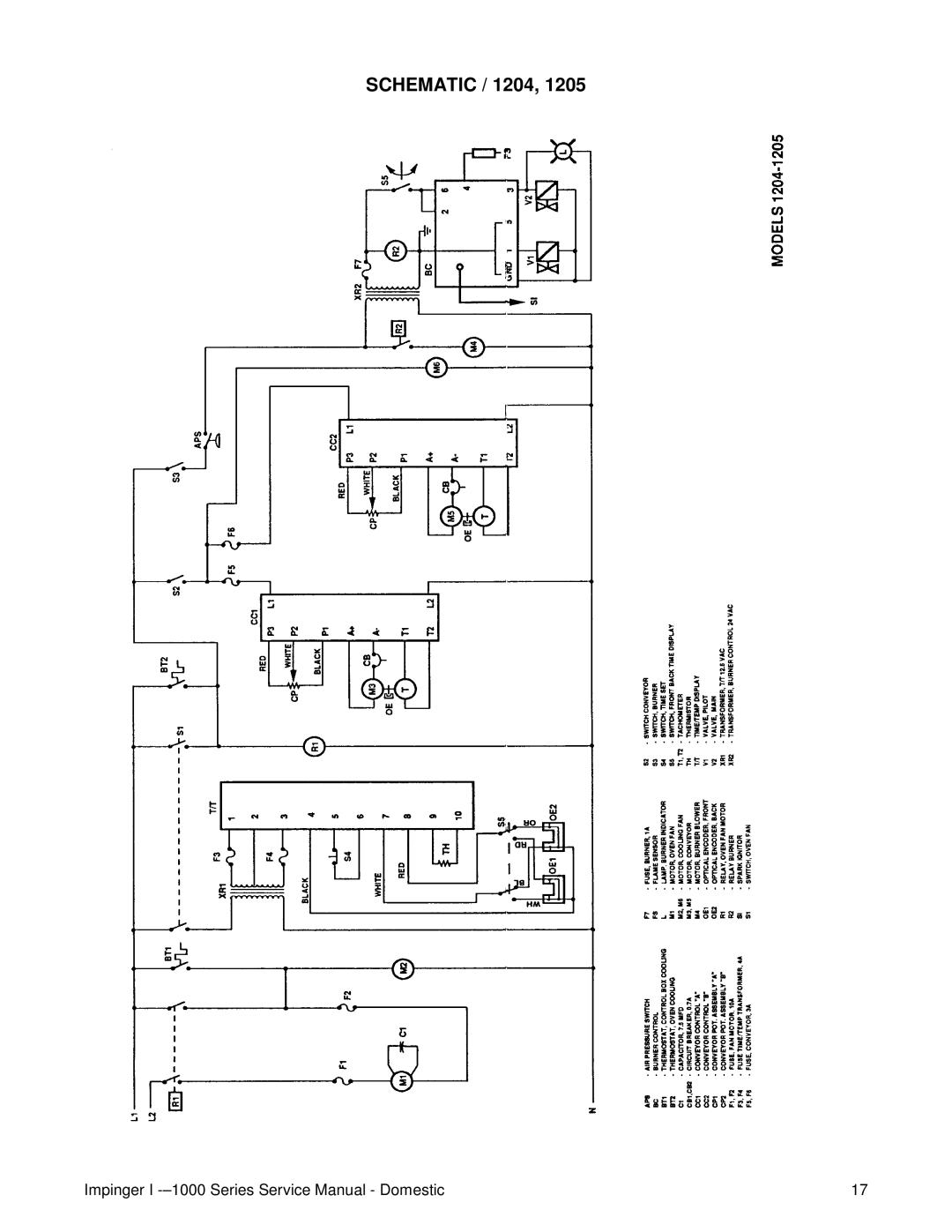 Lincoln 1000, 1400, 1200 service manual Schematic / 1204 