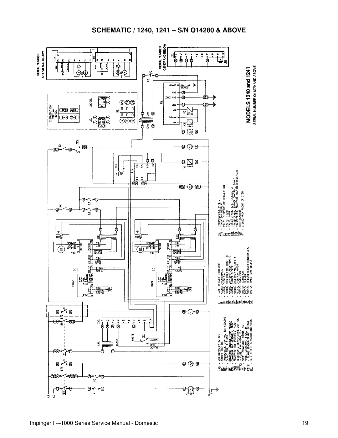 Lincoln 1200, 1400, 1000 service manual Schematic / 1240, 1241 S/N Q14280 & Above 