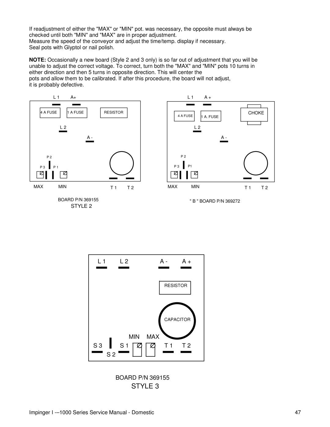 Lincoln 1000, 1400, 1200 service manual Style 