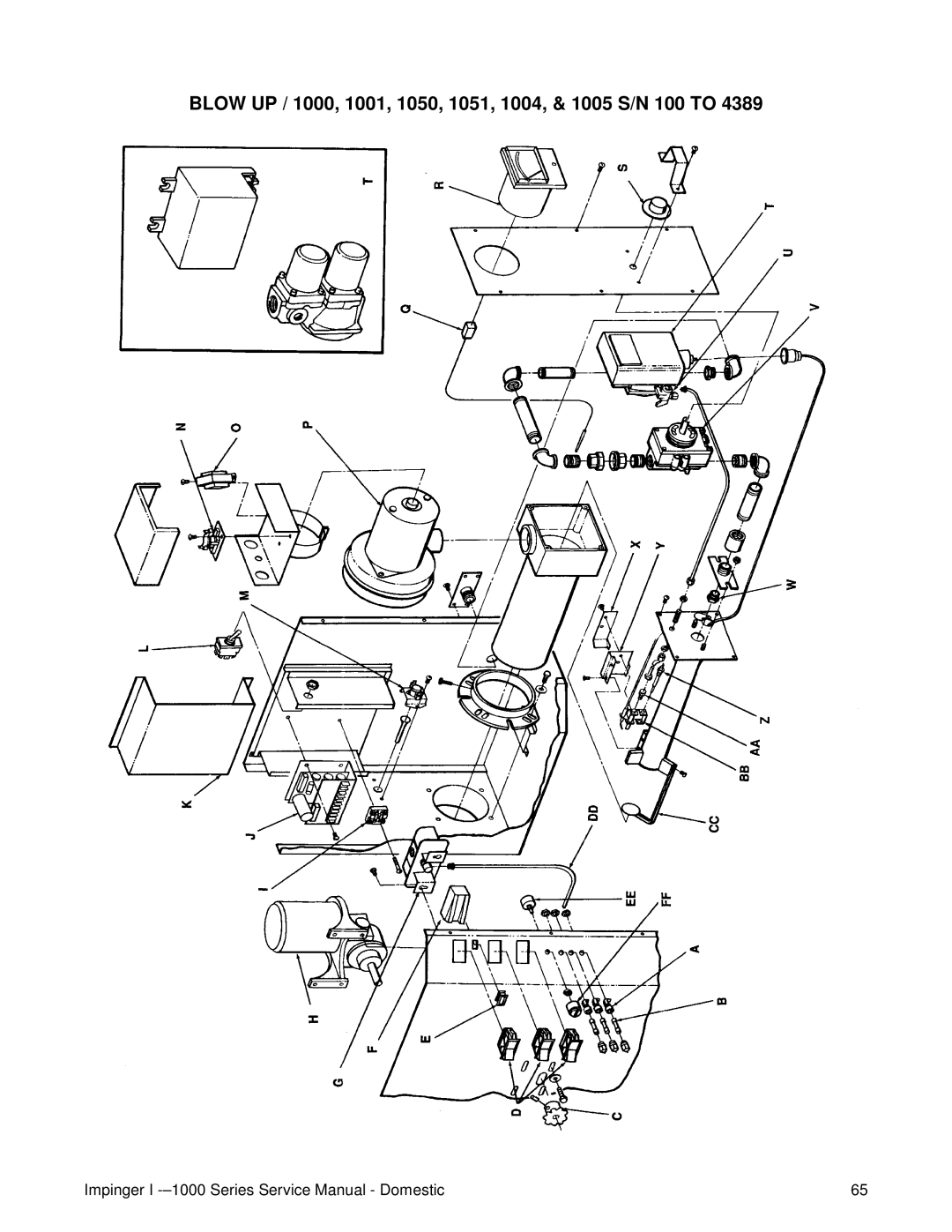 Lincoln 1400, 1200 service manual Blow UP / 1000, 1001, 1050, 1051, 1004, & 1005 S/N 100 to 