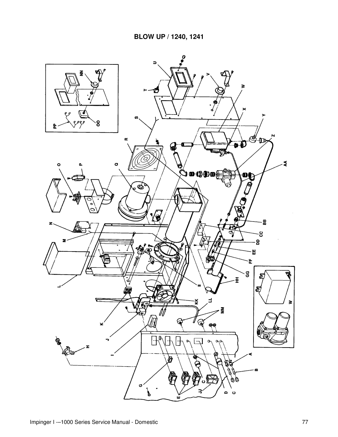 Lincoln 1000, 1400, 1200 service manual Blow UP / 1240 