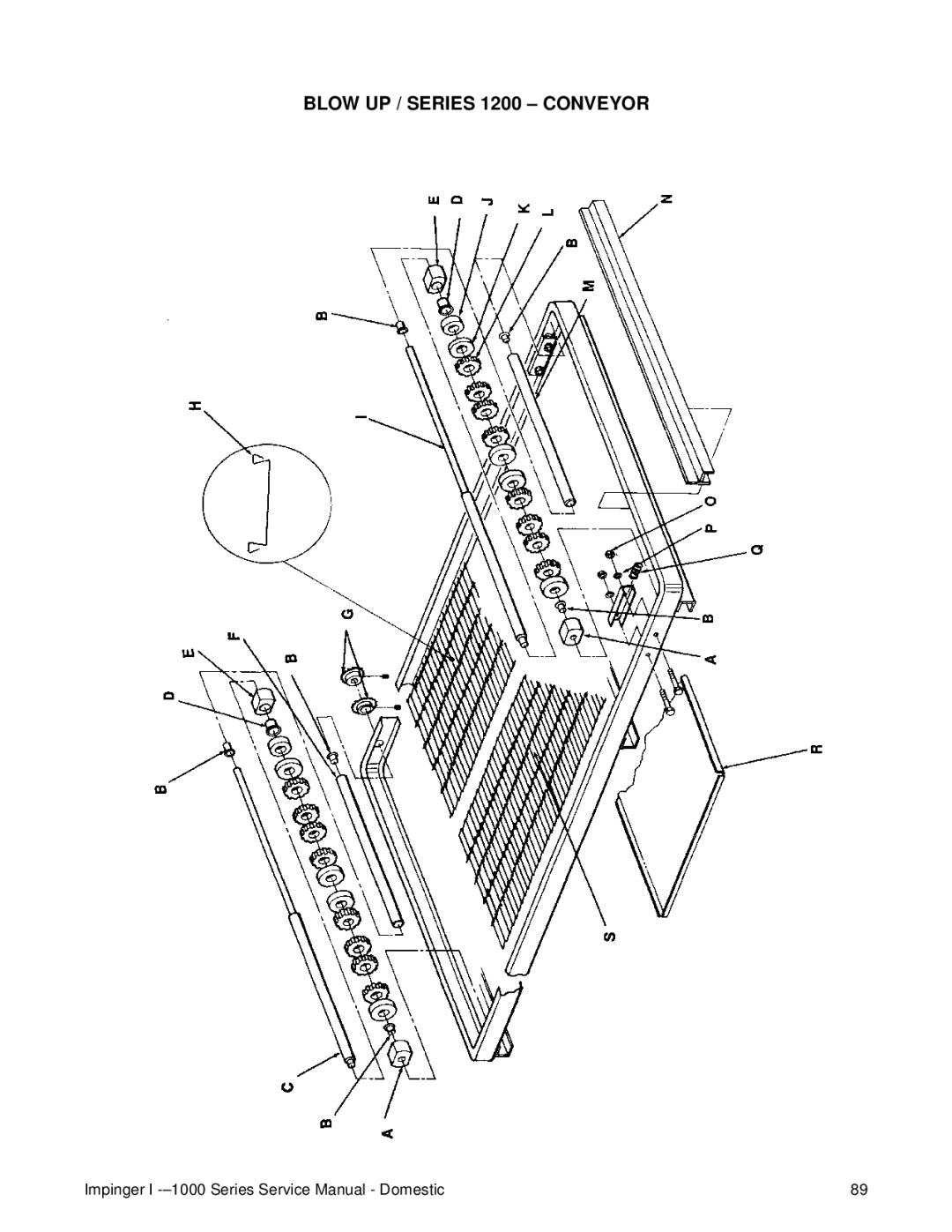 Lincoln 1000, 1400 service manual Blow UP / Series 1200 Conveyor 