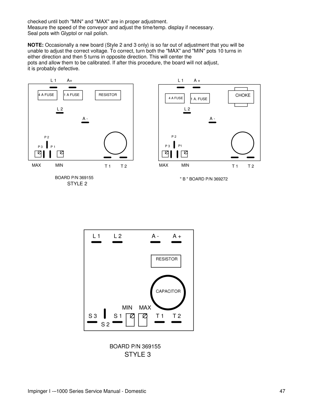 Lincoln 1000, 1400, 1200 service manual Style 