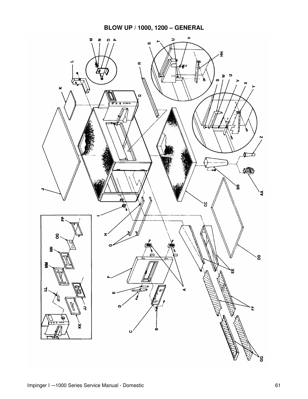 Lincoln 1400 service manual Blow UP / 1000, 1200 General 