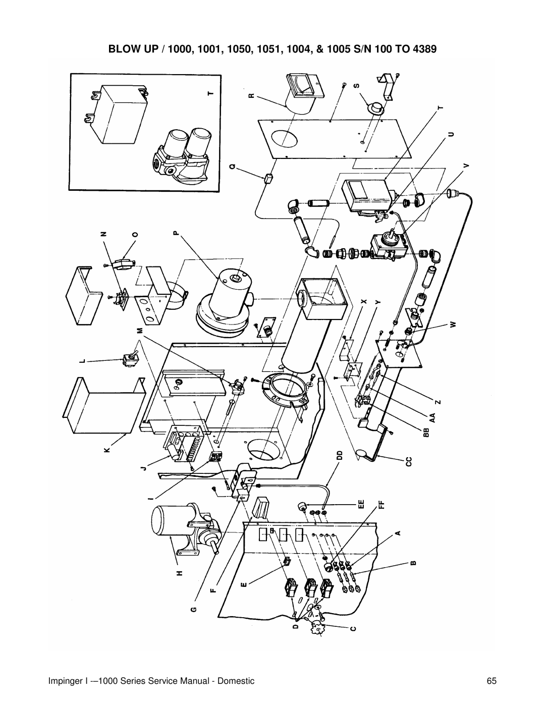 Lincoln 1400, 1200 service manual Blow UP / 1000, 1001, 1050, 1051, 1004, & 1005 S/N 100 to 