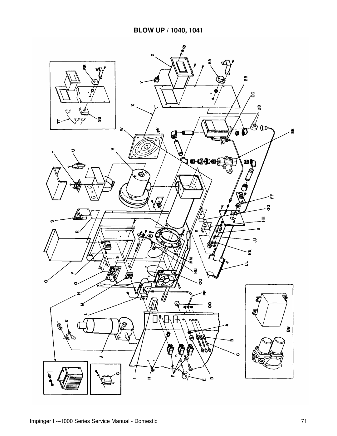 Lincoln 1000, 1400, 1200 service manual Blow UP / 1040 