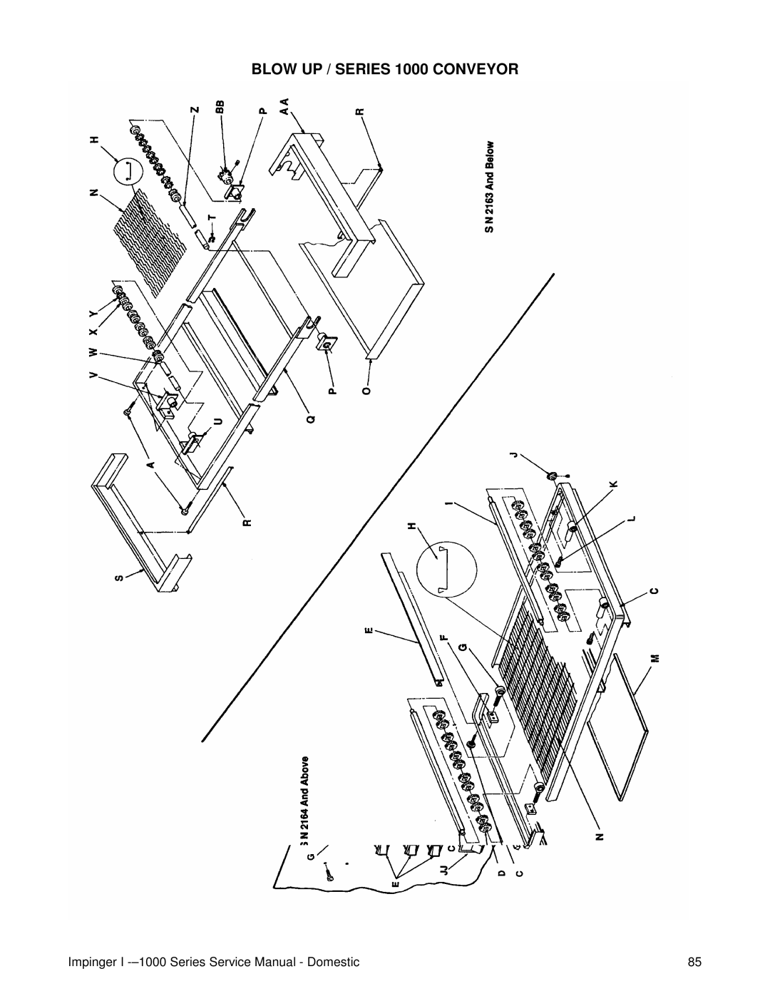 Lincoln 1200, 1400 service manual Blow UP / Series 1000 Conveyor 