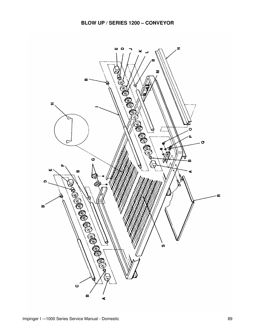 Lincoln 1000, 1400 service manual Blow UP / Series 1200 Conveyor 