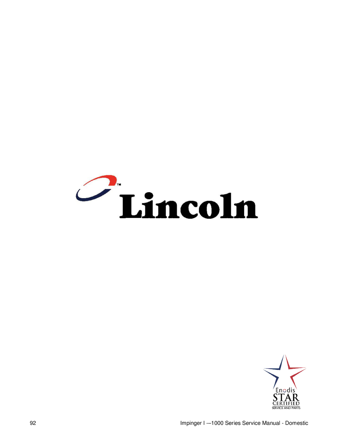 Lincoln 1000, 1400, 1200 service manual 