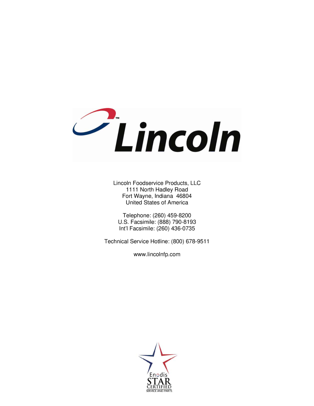 Lincoln 1400 Series service manual 