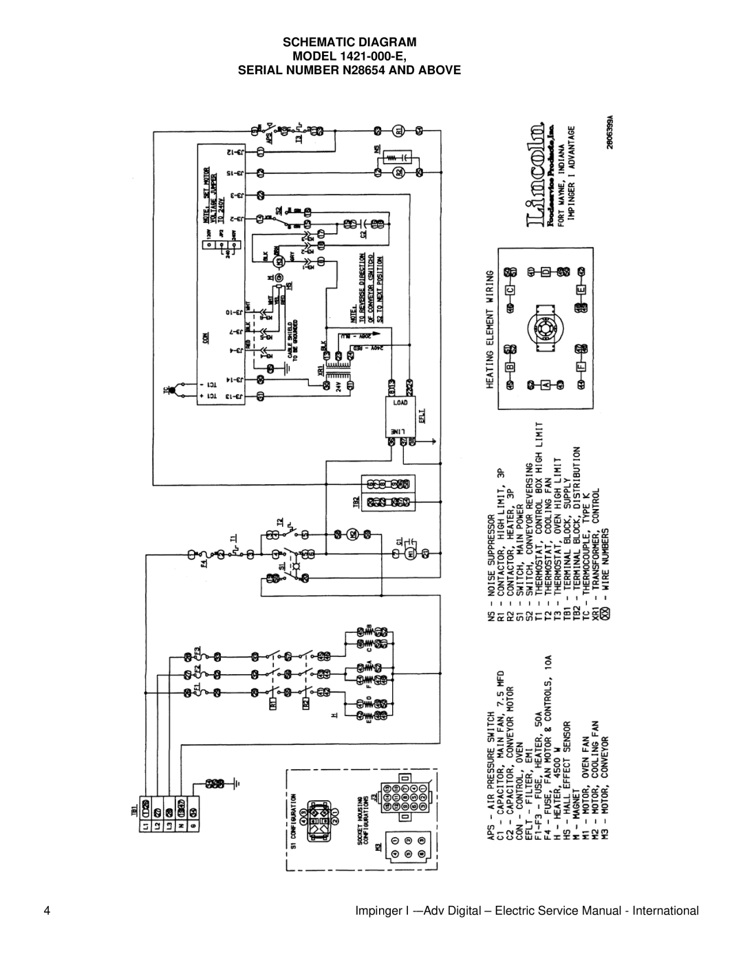 Lincoln 1421-000-E, 1455, 1454 service manual Schematic Diagram 